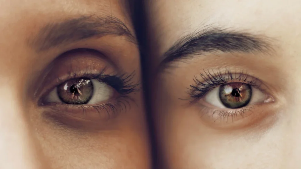 Photo of two women's eyes