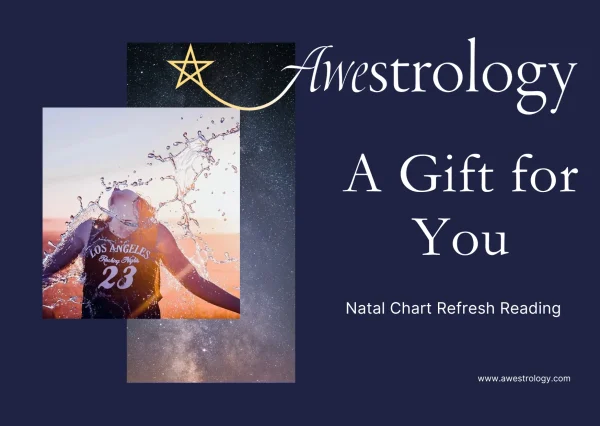 A gift card for a natal refresh astrology reading