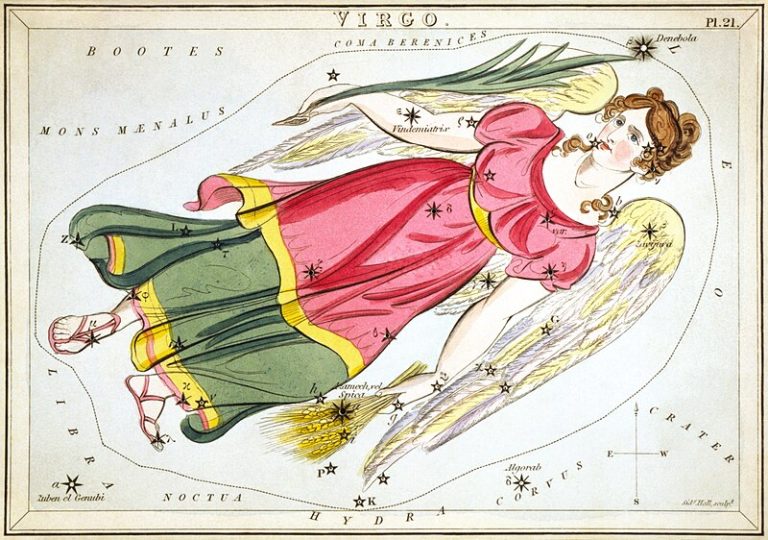 illustration of Virgo Constellation